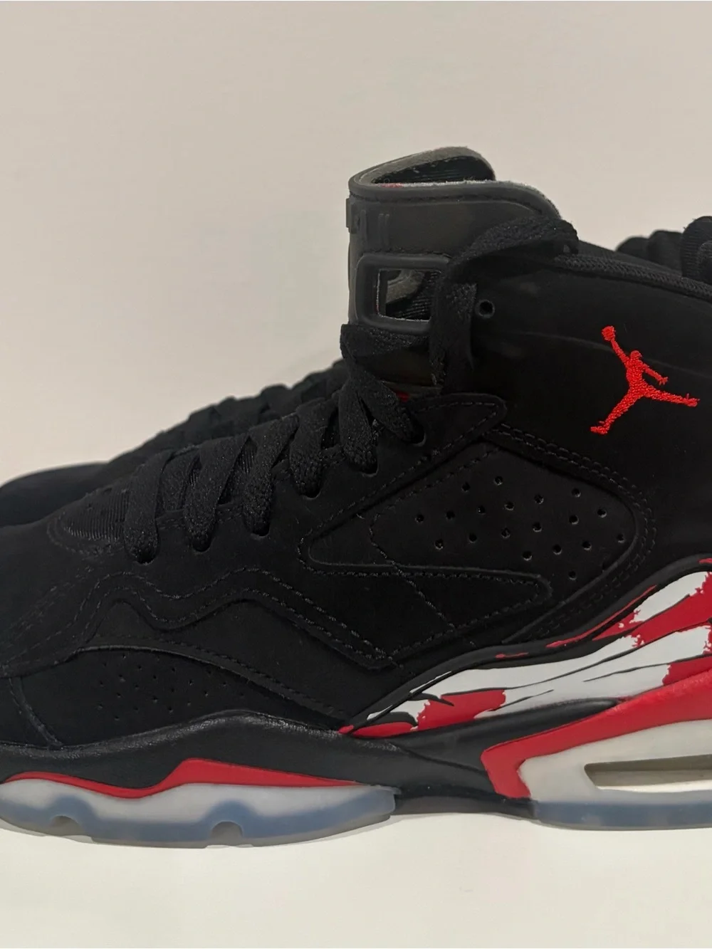 Air Jordan Black and Red High-Top Sneakers